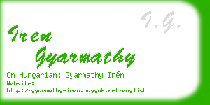 iren gyarmathy business card